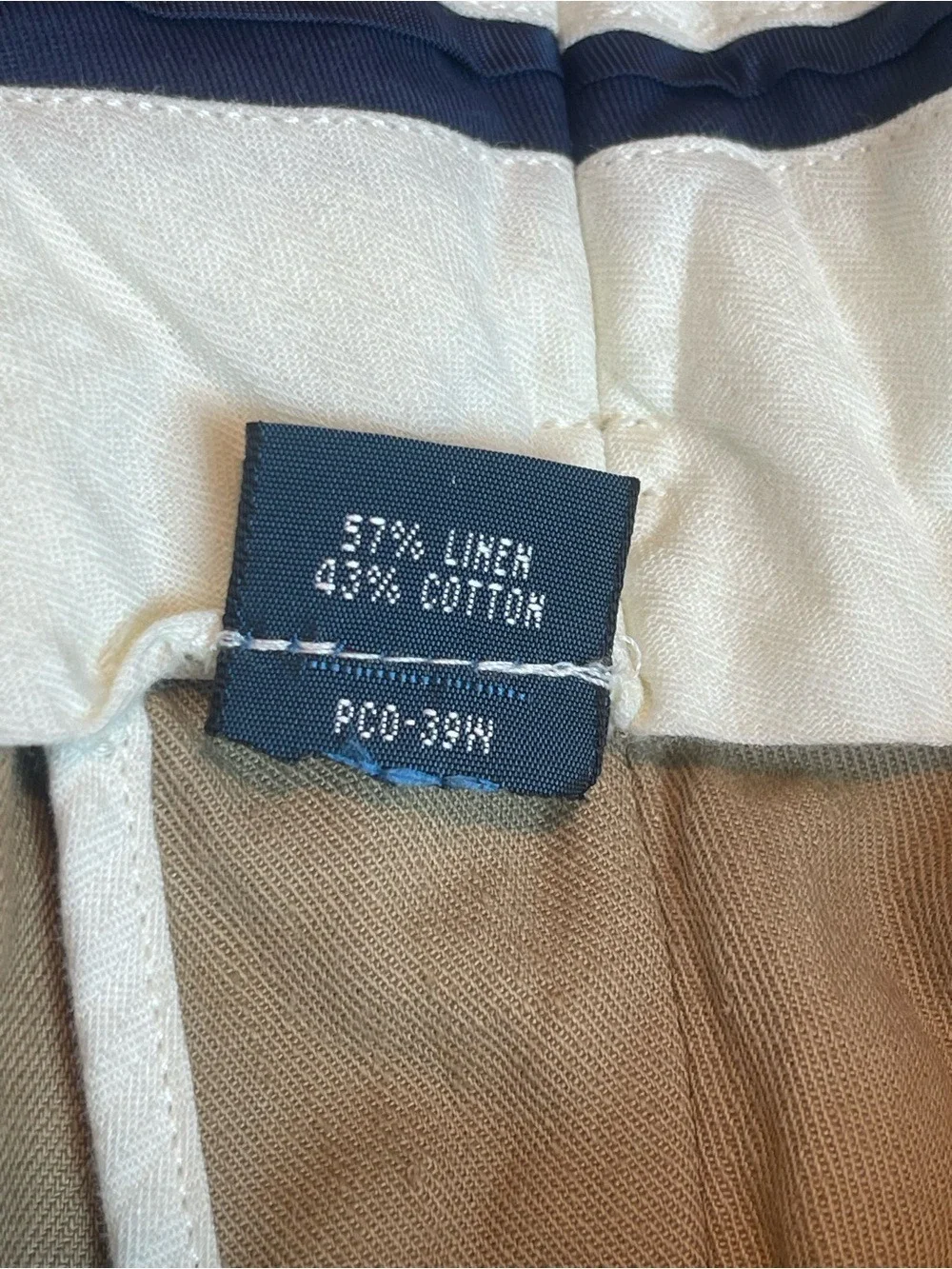 Polo Ralph Lauren The Preston Pant Linen Blend Chino Khaki Trousers 38x34 NWT